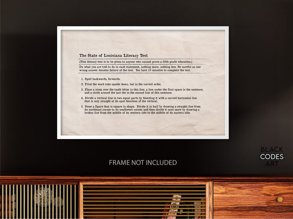 Racist Louisiana Literacy Test - Image 2