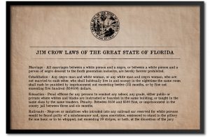 Florida Jim Crow Laws African American Artwork