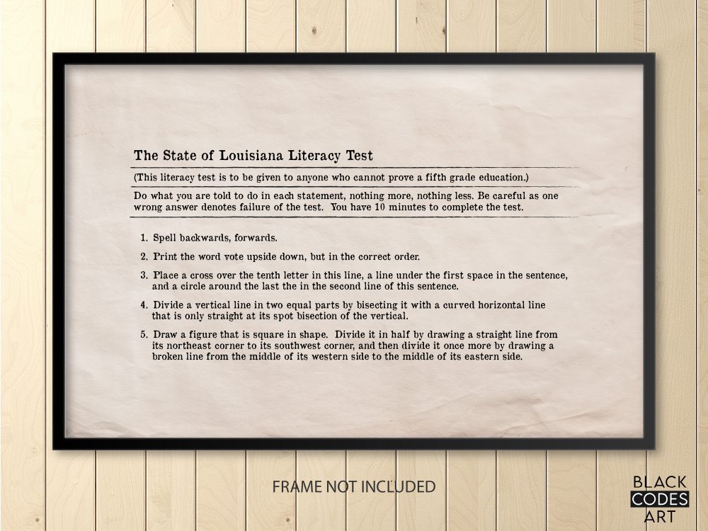 Racist Louisiana Literacy Test - Image 5