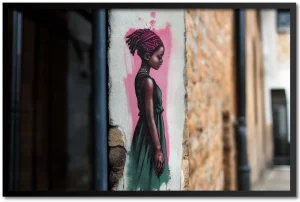 Woke art pink and green