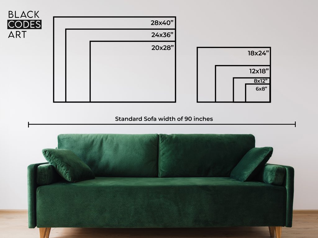 Frame Sizes Green Couch