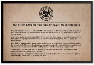 Mississippi Jim Crow Laws