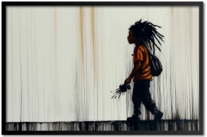 Black School Boy Home Decor